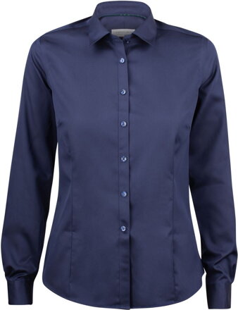 J. Harvest & Frost dámská bavlněná nežehlivá košile Regular fit Navy