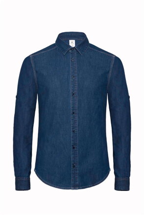 Džínová košile pánská Blue Denim dlouhý rukáv