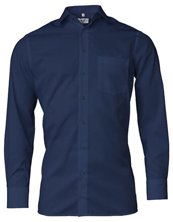 Marvelis Comfort Fit pánská košile dlouhý rukáv 100 % popelín modrá Navy