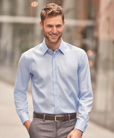 Pánská business košile dlouhý rukáv Easy Care Russell Slim fit