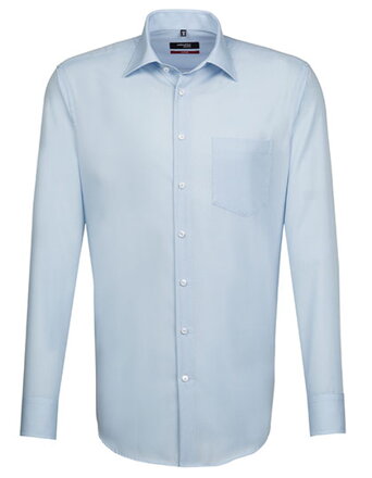 Pánská světle modrá nežehlivá košile Regular fit s dlouhým rukávem Seidensticker