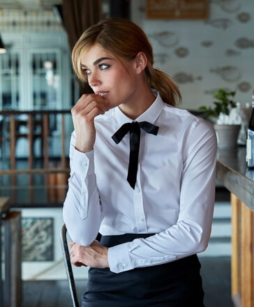 Dámská luxusní elastická košilová halenka Slim fit Easy Iron