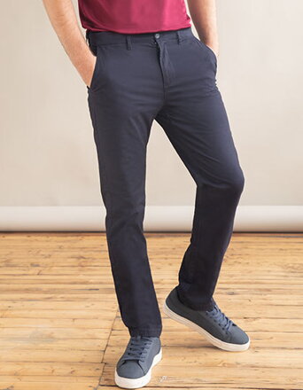 Pánské Slim fit stretch Chino kalhoty Henbury – prodloužené