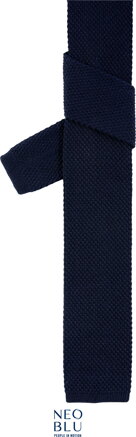Pletená kravata v casual stylu Theo Neo Blu Navy