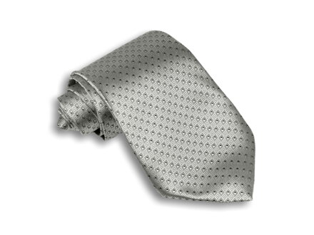 Luxusní pánská tkaná stříbrná kravata 