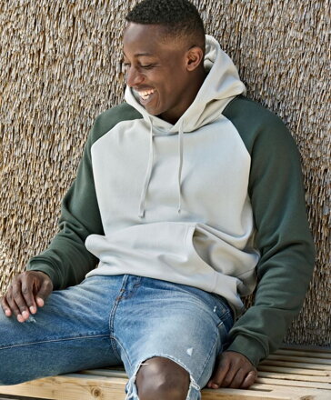 Pánská sportovní mikina s barevnými rukávy a kapucí TEE JAYS