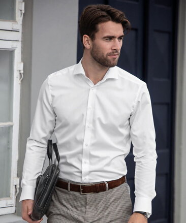 Bavlněná nežehlivá obchodní košile Slim Fit Portland Nimbus Non Iron