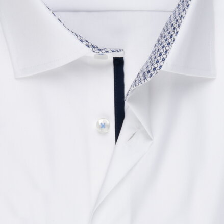 Seidensticker slim fit košile bílá s kontrastem 100 % bavlna Easy Care