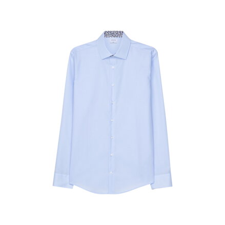 Nežehlivá slim fit obchodní košile s límečkem Kent ve světle modré barvě