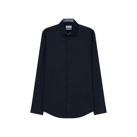 Nežehlivá slim fit obchodní košile s límečkem Kent v modré barvě
