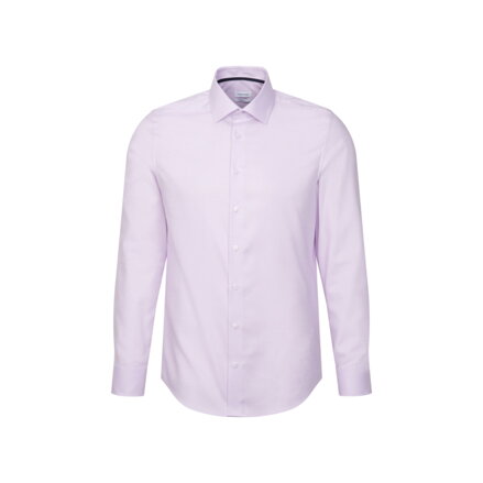 Pánská tenká nežehlivá košile světle fialové barvy Seidensticker