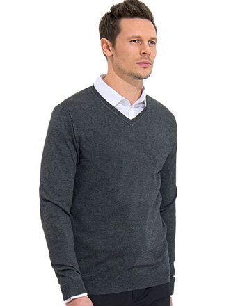 Pánský pletený Slim fit pulovr do V Glory Sol's