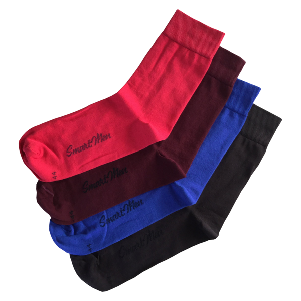 Moderní barevné pánské ponožky k obleku 4 páry
