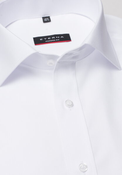 ETERNA Modern Fit bílá košile pánská krátký rukáv Popelín s kapsičkou