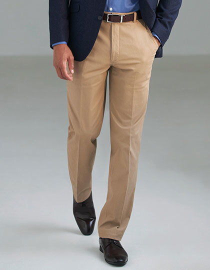 Pánské kalhoty elastické Chino Denver Classic fit Brook Taverner Běžná délka 81 cm