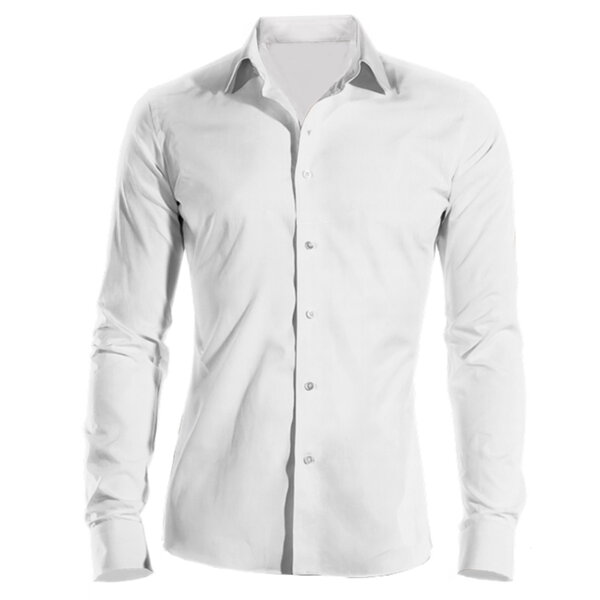 Firemní košile pánská bílá dlouhý rukáv 100 % bavlna s úpravou pro snadné žehlení