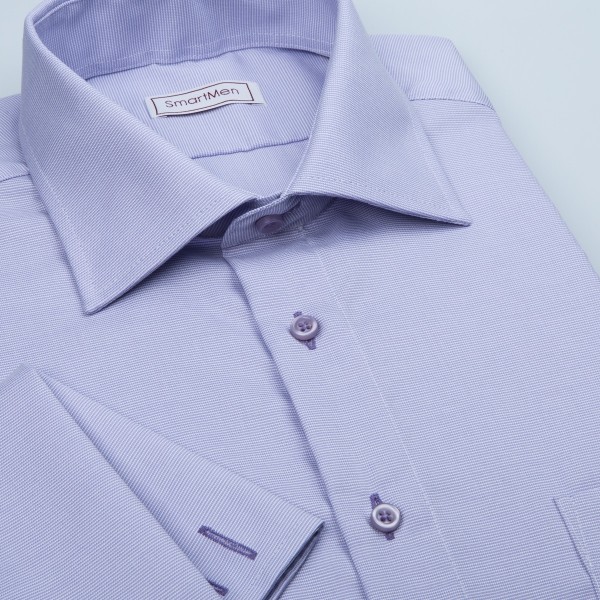 Jednobarevná fialová pánská košile SmartMen