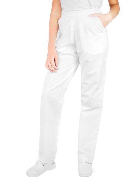 Bílé kalhoty dámské pro gastro provozy a zdravotnictví