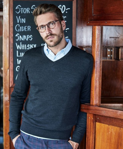 Pánské pulovry do V & Cardigany | Svetry na zip - SmartMen