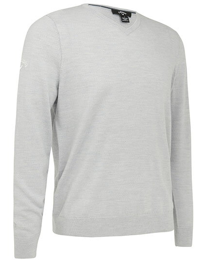Elegantní pánský Merino svetr s žebrovaným výstřihem do V Callaway Elegantní pánský Merino svetr s žebrovaným výstřihem do V Callaway