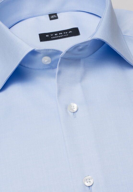 ETERNA Comfort Fit modrá neprosvítající košile Non Iron prodloužený rukáv 68 cm