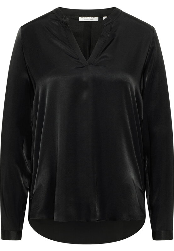 Dámská černá neprosvítající halenka ETERNA ze 100% viskozy 