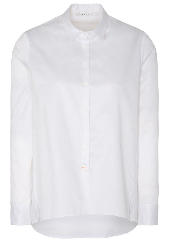Dámská bílá halenka ETERNA Loose fit Easy Iron 100% bavlna 
