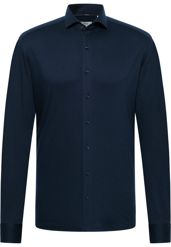 1863 BY ETERNA Jersey luxusní elastická pánská košile půlnoční modrá Modern Fit super soft Easy Care 1863 BY ETERNA Jersey luxusní elastická pánská košile půlnoční modrá Modern Fit super soft Easy Care