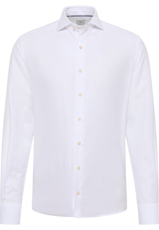 Lněná pánská košile bílá 1863 by ETERNA Modern fit Extra Soft