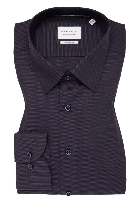 ETERNA Slim fit fialová košile s jemnou strukturou Non Iron ETERNA Slim fit fialová košile s jemnou strukturou Non Iron