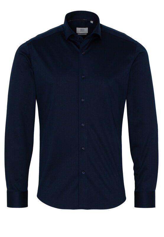 1863 BY ETERNA Jersey luxusní elastická pánská košile půlnoční modrá Slim Fit super soft Easy Care 1863 BY ETERNA Jersey luxusní elastická pánská košile půlnoční modrá Slim Fit super soft Easy Care