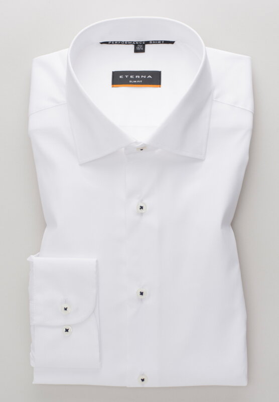 ETERNA Slim Fit pánská strečová košile bílá Easy Iron