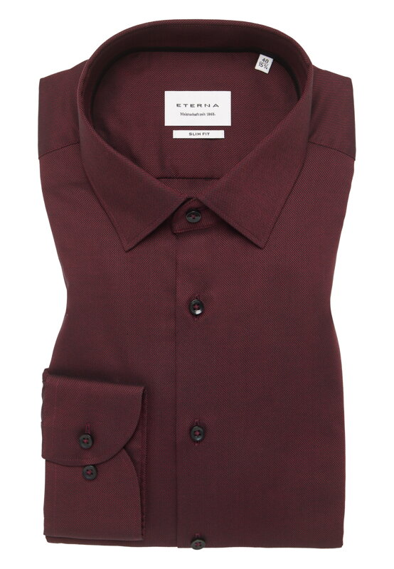 Pánská elegantní Natté tmavě fialová košile ETERNA Slim fit ze 100% bavlny Pánská elegantní Natté tmavě fialová košile ETERNA Slim fit ze 100% bavlny
