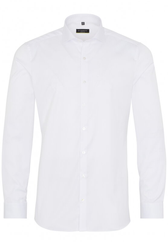 ETERNA Super Slim fit bílá neprosvítající košile dlouhý rukáv Non Iron Cover