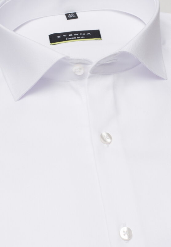 ETERNA Super Slim fit bílá neprosvítající košile dlouhý rukáv Non Iron