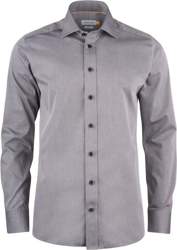  J. Harvest & Frost pánská nežehlivá košile s dlouhým rukávem šedá Regular