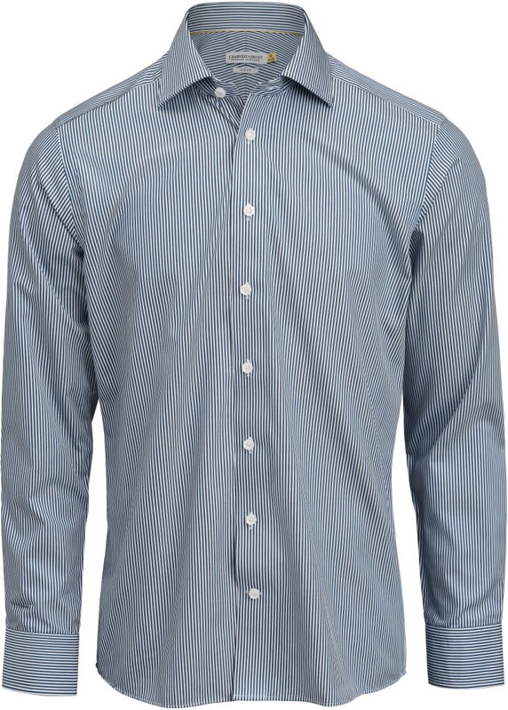  J. Harvest & Frost pánská nežehlivá košile s dlouhým rukávem Navy proužek Slim