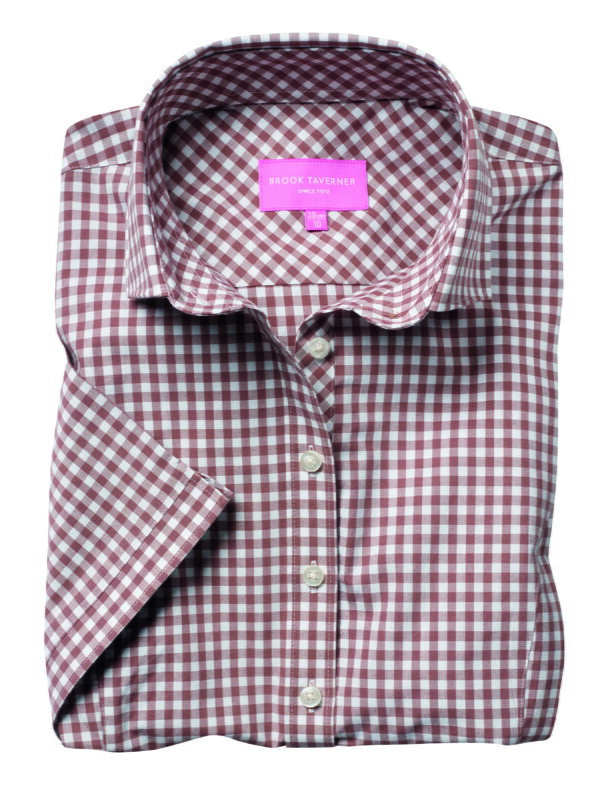 Dámská károvaná košile Tulsa s krátkým rukávem Tailored Fit Brook Taverner 