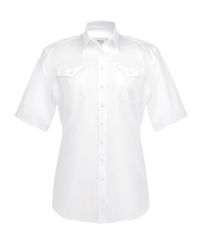 Pilotka košile dámská krátký rukáv Trapani slim fit bílá bavlna Non Iron