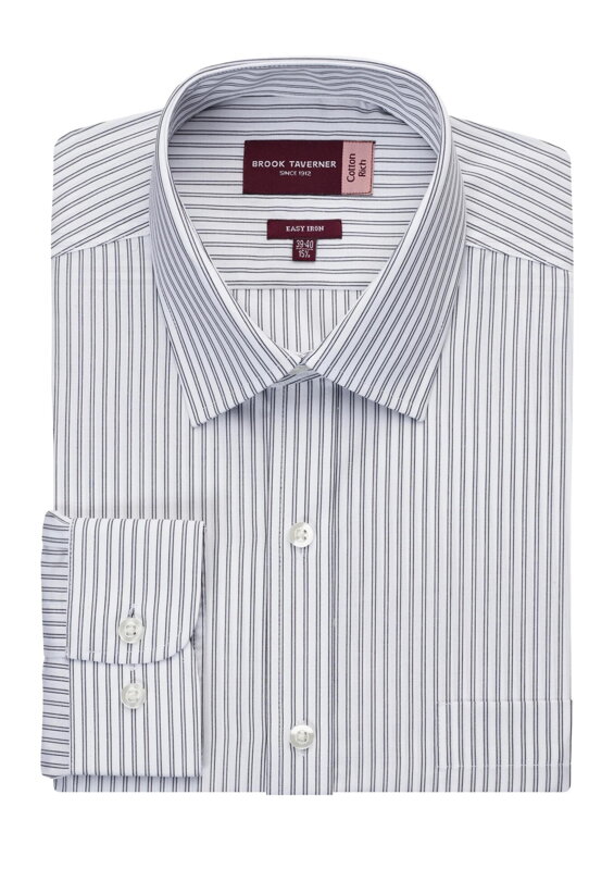 Proužkovaná pánská košile Rufina Classic Fit dlouhý rukáv Brook Taverner Easy Care Proužkovaná pánská košile Rufina Classic Fit dlouhý rukáv Brook Taverner Easy Care