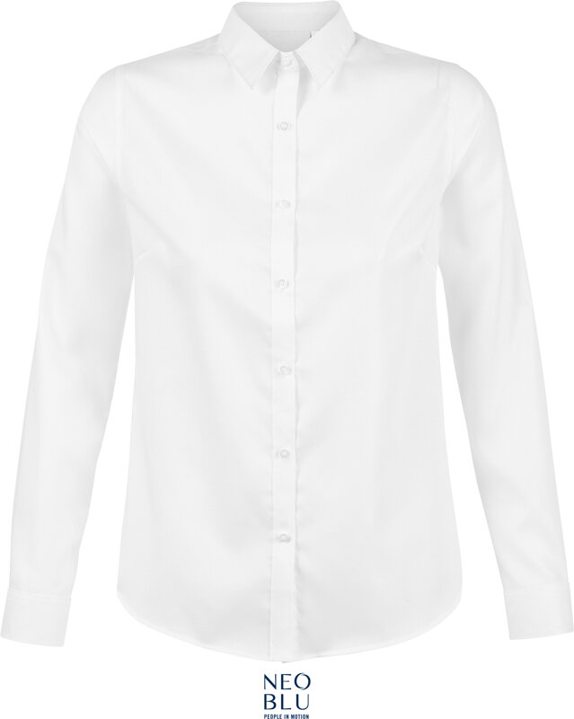 Dámská Mikro keprová košile s dlouhým rukávem Neo Blu Non Iron