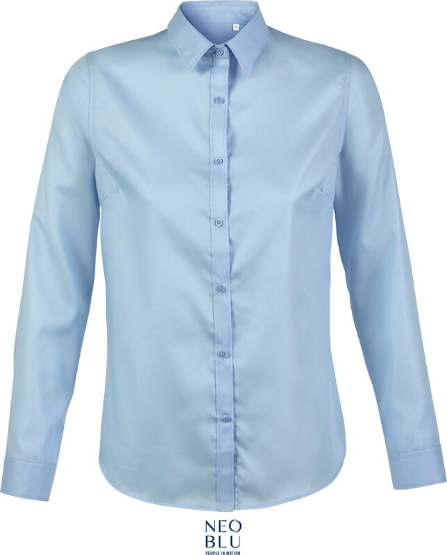 Dámská Mikro keprová košile s dlouhým rukávem Neo Blu