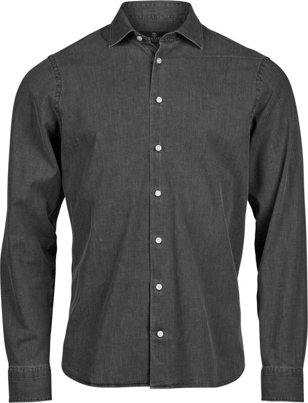 Pánská bavlněná džínová košile s dlouhým rukávem TEE JAYS