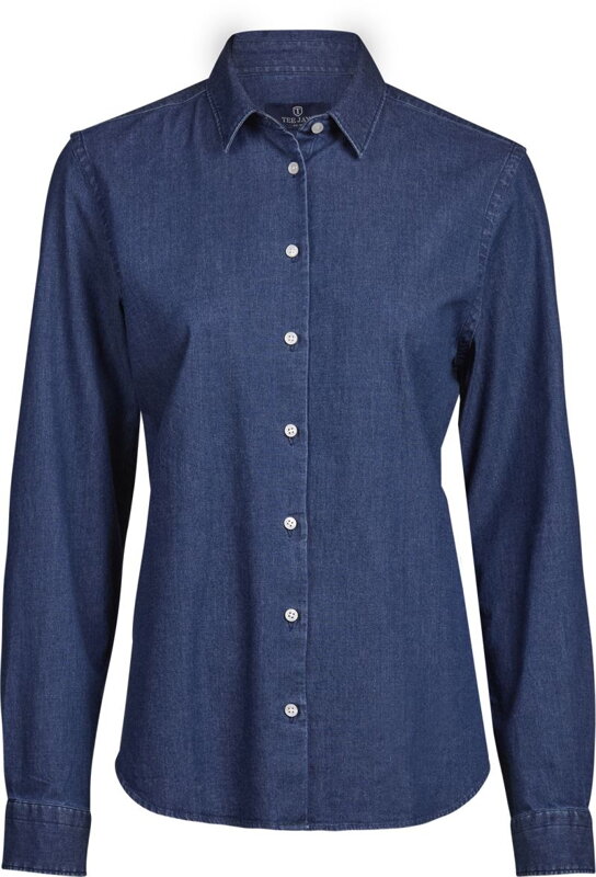 Dámská bavlněná džínová košile s dlouhým rukávem TEE JAYS