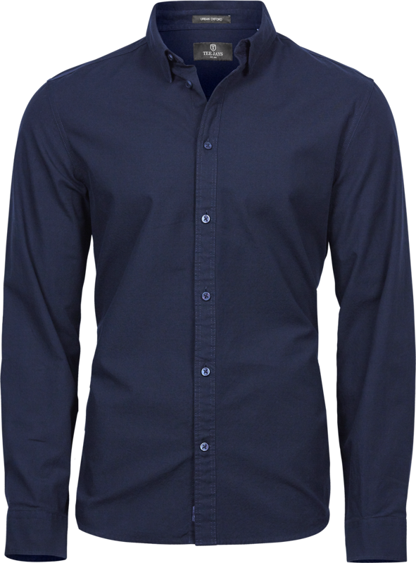 Pánská Oxford košile jednobarevná nízký límec
