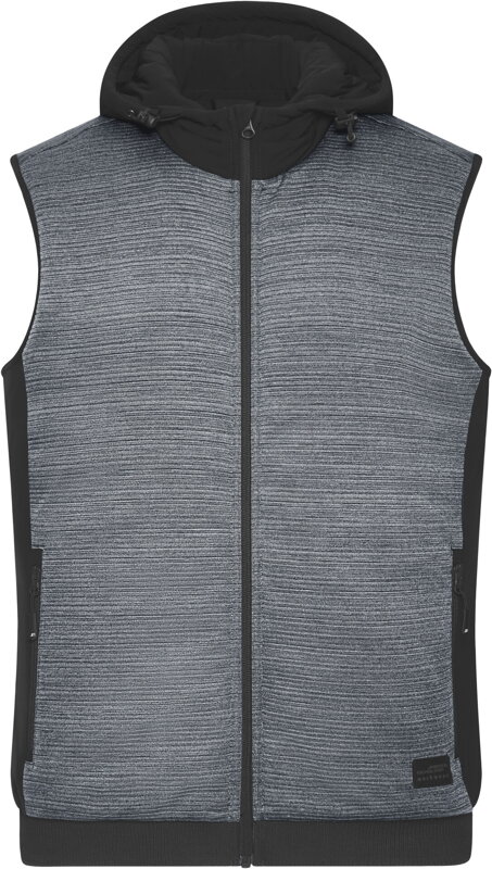 Pánská polstrovaná pletená fleecová vesta James & Nicholson