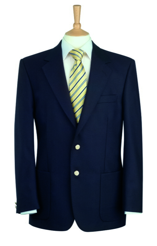 Pánský tmavě modrý jednořadý blazer Oxford Brook Taverner - Běžná délka Pánský tmavě modrý jednořadý blazer Oxford Brook Taverner - Běžná délka