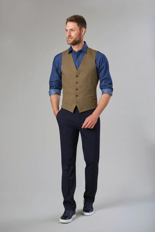 Pánské kalhoty k obleku Pegasus Slim Fit Brook Taverner - Nezakončené 91.5 cm