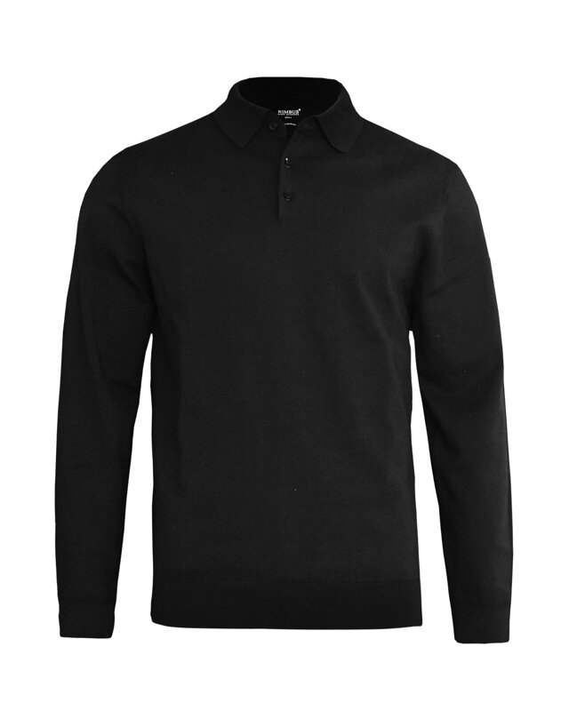 Pánský elegantní polo svetr s dlouhým rukávem Brighton Nimbus