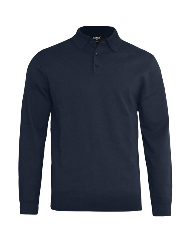 Pánský elegantní polo svetr s dlouhým rukávem Brighton Nimbus
